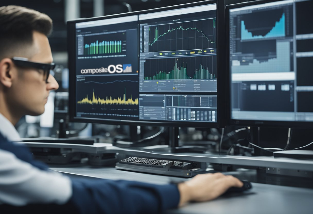 An engineer using compositeOS for tracking orders and manufacturing jobs